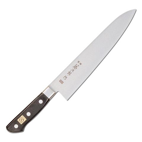 Нож Кухонный Поварской TOJIRO WESTERN (F-809), длина лезвия 240 мм, сталь VG10, 3 слоя, рукоять стабилизированная эко-др
