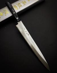 TU-6006 Нож кухонный Янагиба 220/350мм, нерж.молибден-ванадиевая ст., стабилиз. древесина, HRC 57-59