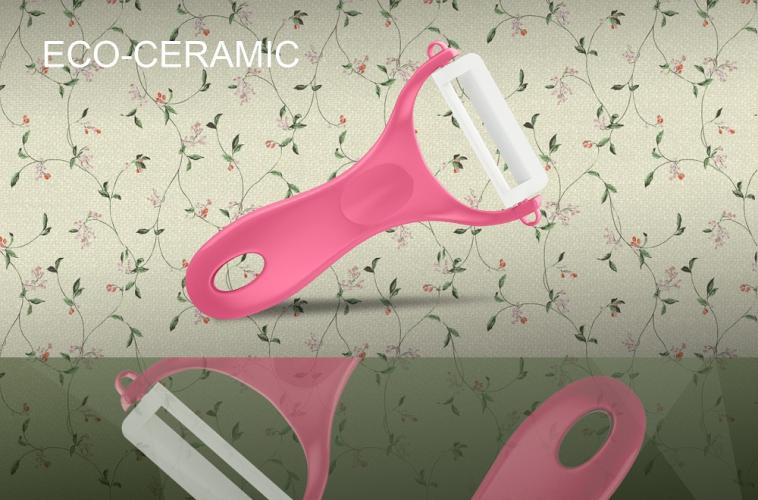 Овощечистка керамическая (розовая ручка) Samura Eco-Ceramic