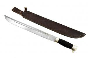 Мачете №6 кован ст Х12МФ ,кожа резная рукоять Мачете №6 кован ст Х12МФ ,кожа резная рукоять