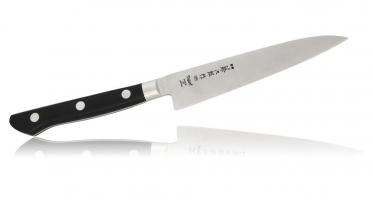 Кухонный Универсальный Нож TOJIRO WESTERN (F-801), длина лезвия 120 мм, сталь VG10, 3 слоя, рукоять стабилизированная эк