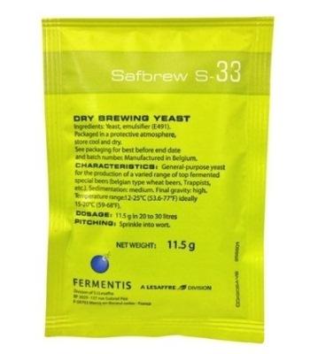 Пивные дрожжи Fermentis "Safale S-33", 11,5 г