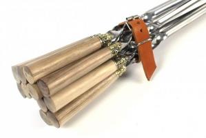 Шампура 6шт. в колчане из натуральной кожи "Уголек"