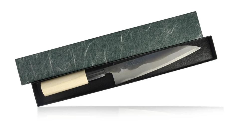 Нож Кухонный Универсальный "Всемогущий" TOJIRO Japanese (F-692), длина лезвия 150 мм, сталь"Shirogami", 3 слоя, рукоять