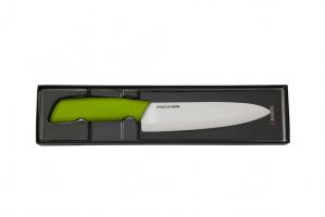 Нож кухонный "Samura Eco" Festival Шеф 175 мм, циркониевая керамика (Салатовый)