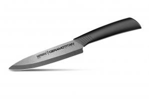 SСT- 0021М Нож кухонный "CERAMOTITAN" универсальный 125 мм, черная рукоять (матовый)