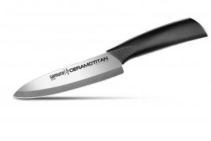 SСT- 0082 Нож кухонный "CERAMOTITAN" Шеф 145 мм, черная рукоять (глянцевый)