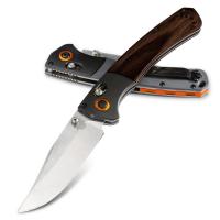 BM15080-2 Crooked River - нож складной, рук-ть дерево, сталь S30V