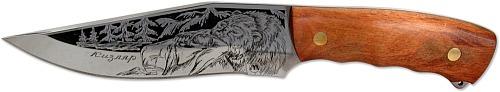 ГРИЗЛИ-ЦМ (6202) Ножи. Россия нескладной цельнометаллический нерж дерево Кизляр