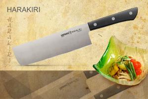 SHR-0043B/K Нож кухонный "Samura HARAKIRI" накири 170 мм, коррозионно-стойкая сталь ,ABS пластик