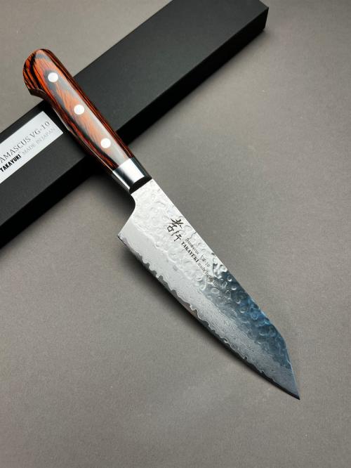07399 SAKAI TAKAYUKI Нож кухонный Bunka 160 мм, сталь Damascus VG-10, 33 сл., рукоять махагон