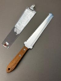SK-4081 KIKUSUI Нож для замороженных продуктов и хлеба 190/310, нерж.сталь, рук. стабилиз. древесина