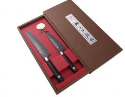 Подарочный набор   Hammer Titanium из 2 ножей (Универсал 135мм+Шеф 180мм) в подарочной коробке Satake, HG8571