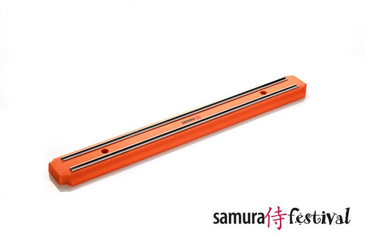 SMH-02O Магнитный держатель "Samura", 385х49х14мм, Пластик, Оранжевый