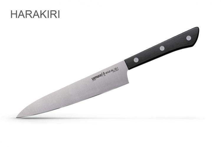 SHR-0023B/K Нож кухонный "Samura HARAKIRI" универсальный 150 мм,коррозионно-стойкая сталь,ABS пластик