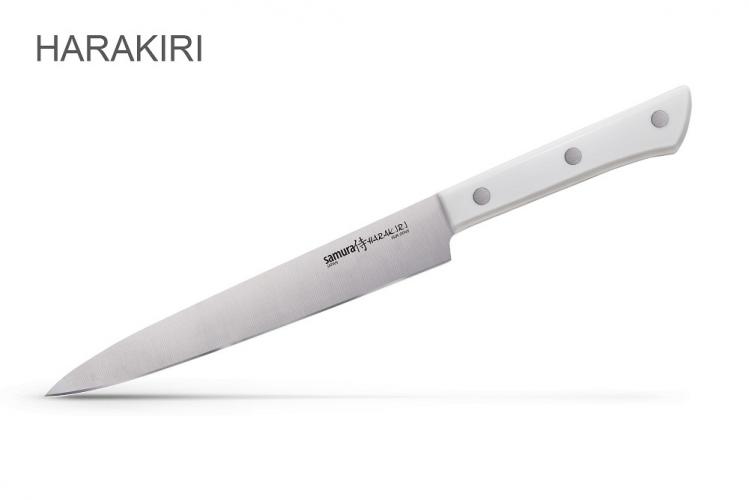 SHR-0045W/K Нож кухонный "Samura HARAKIRI" для нарезки 196 мм, коррозионно-стойкая сталь, ABS пластик