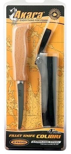 Нож Akara Fillet Colibri FK11 10 см кожаный чехол