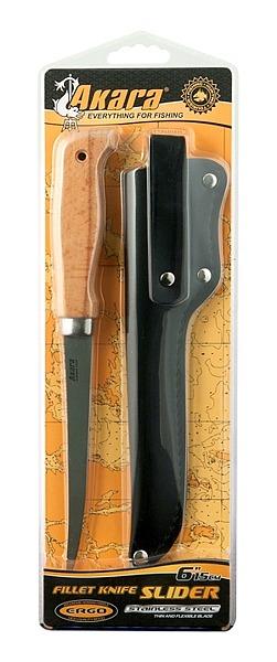 Нож Akara Fillet Slider FK12 15 см кожаный чехол