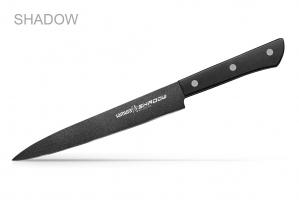SH-0045/16 Нож кухонный "Samura SHADOW" для нарезки с покрытием BLACK FUSO 196мм, AUS-8, ABS пластик