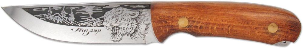 БАРС1-ЦМ (9108) Нож нескладной цельнометаллический нерж, орех, зеркальная полировка, гравировка, Кизляр БАРС1-ЦМ (9108) Нож нескладной цельнометаллический нерж, орех, зеркальная полировка, гравировка, Кизляр