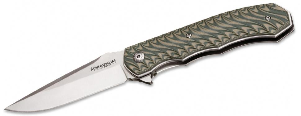 BK01LG445 Satin Green - нож складной, 440A, G-10