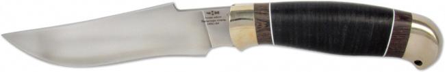 КАРДИНАЛ (8098)б Нож нескладной булат кожа венге литьё латунь зеркальные оковка и тыльник / Ножемир Россия