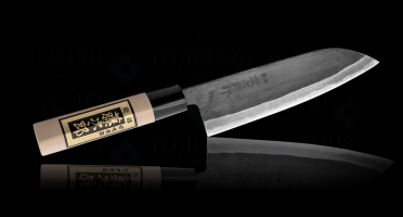 F-698, Нож Сантоку "Всемогущий" Tojiro Japanese Knife, 165 мм, сталь"Shirogami", 3 слоя, рукоять дерево, #6000 (10225030