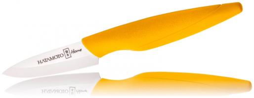 Нож Кухонный Овощной Hatamoto Home (HC070W-YEL), длина лезвия 70 мм, Керамика, рукоять желтая